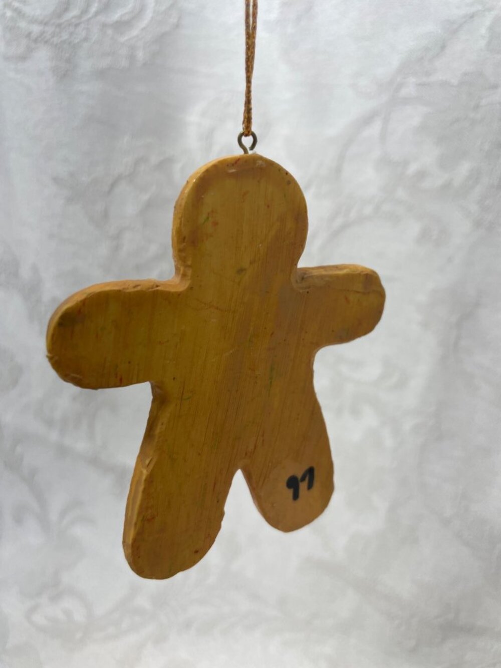 VTG Gingerbread Man Christmas Tree Ornaments Set Of 3 Handcrafted Holiday Decor - Picture 4 of 10